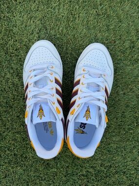 Adidas ASU Sun Devils Maroon & Gold sneakers size 8.5